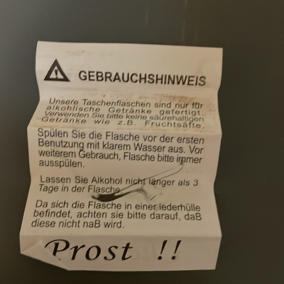 Bey Berk 5 oz. Stainless Steel Flask With Leather Case - Picture 12 of 15